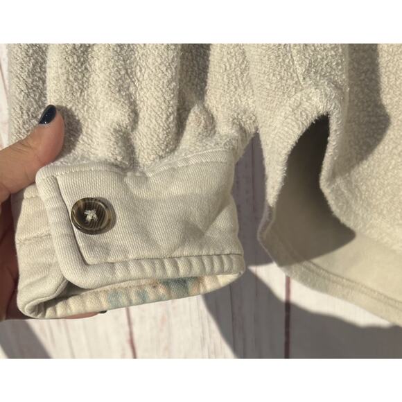 Free People Ruby Jacket Shacket Distressed Elbow Patch Button Up Ovresized S - Picture 16 of 16